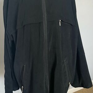 Men’s “Wimbledon Official Tennis Jacket” Minimalist Black Zip size Large